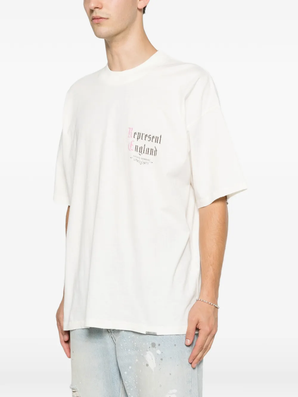 Represent T-shirt met logoprint Beige