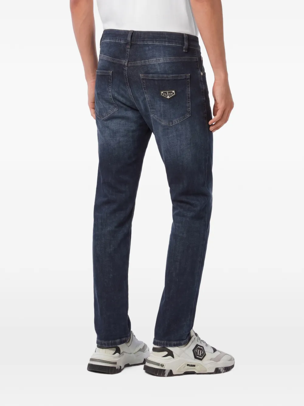 Philipp Plein Jeans met toelopende pijpen Blauw