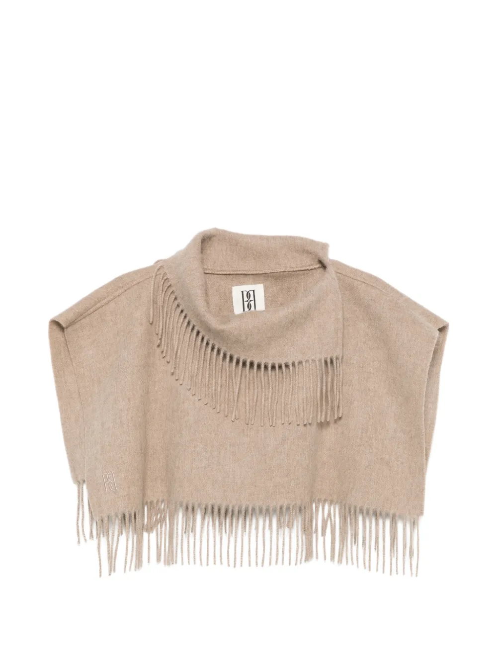 By Malene Birger écharpe plastron Turtla à franges - Tons neutres By Malene Birger écharpe plastron Turtla à franges - Tons neutres