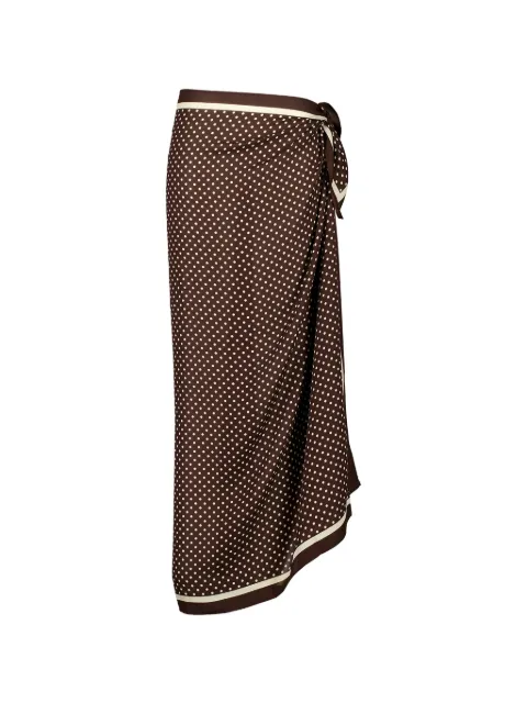 Matteau polka-dot silk sarong