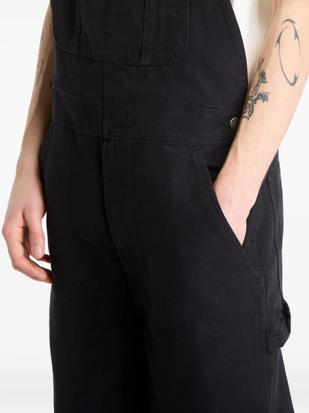 DICKIES Jumpsuit met logopatch Zwart