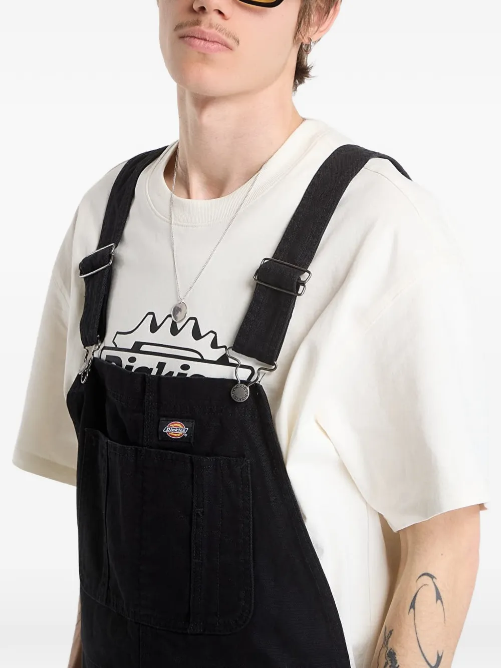 DICKIES Jumpsuit met logopatch Zwart