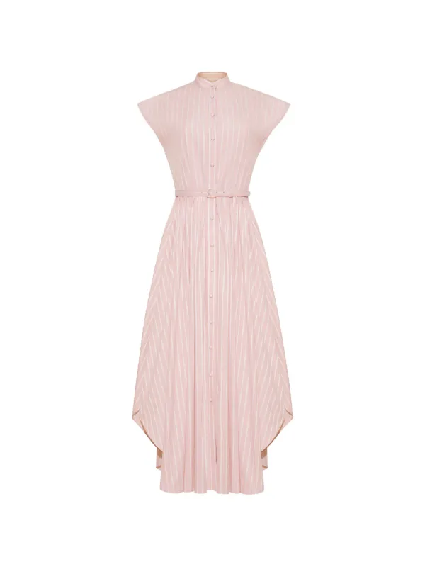 Adam Lippes Geneveive Midi Dress in Pink