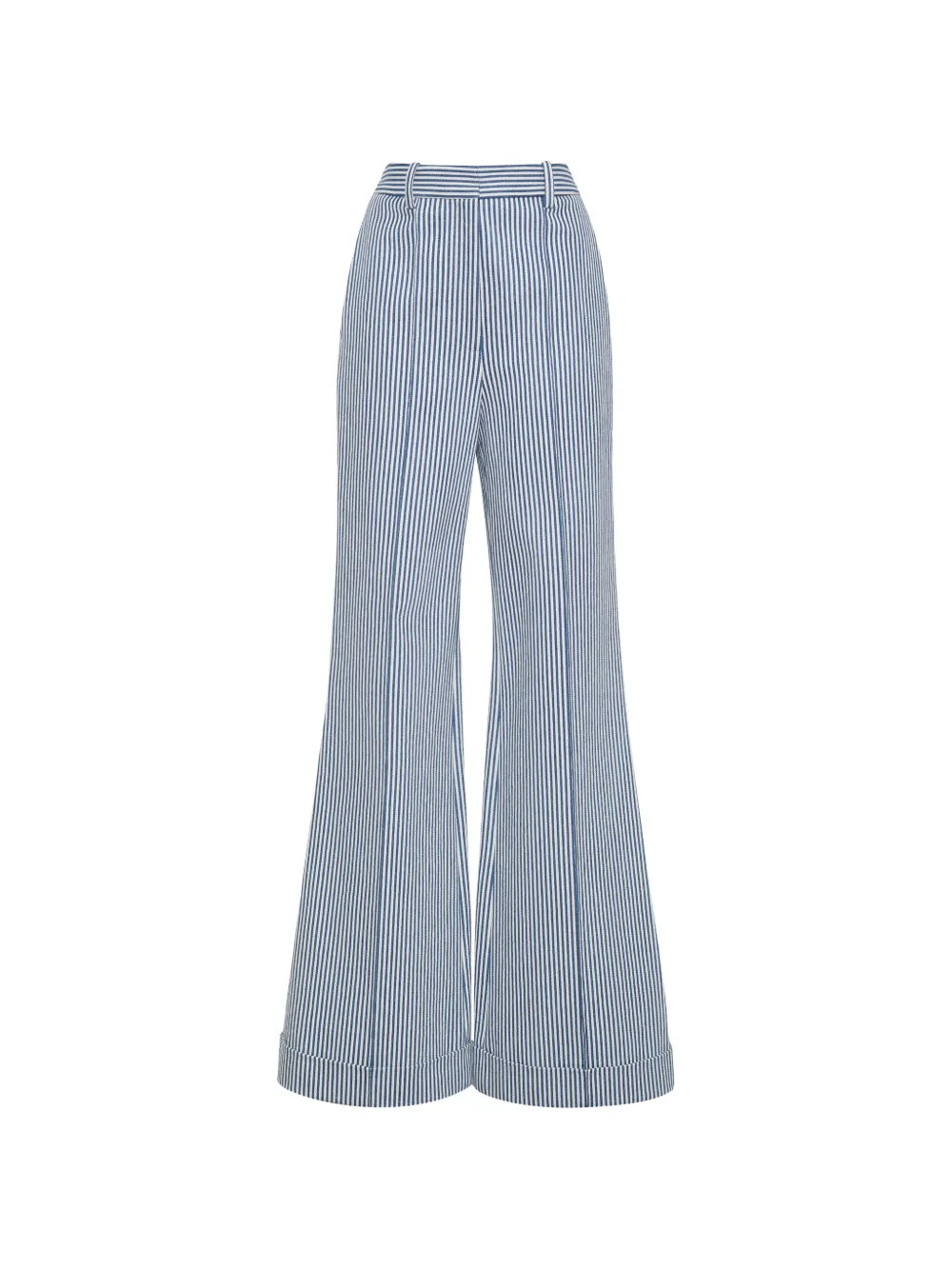 Adam Lippes Deeda striped cotton trousers - Blu