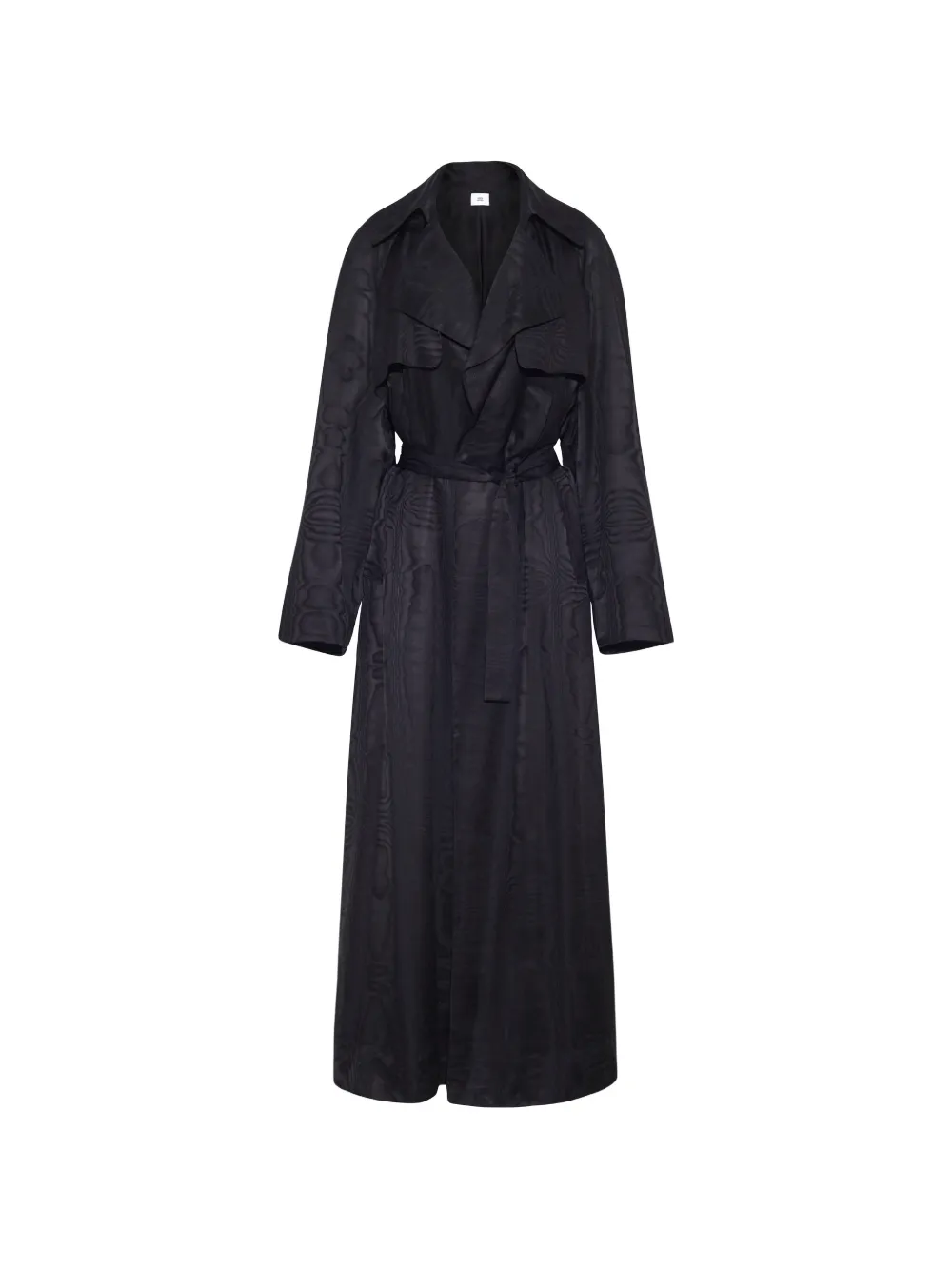 Adam Lippes Gareth moiré trench coat - Nero