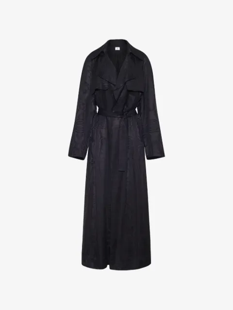 Adam Lippes Gareth moiré trench coat