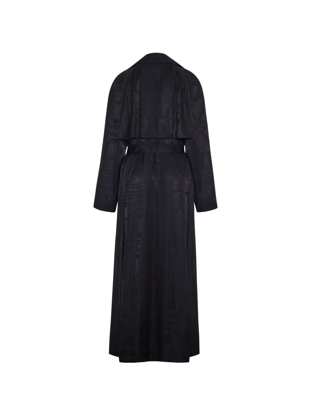 Adam Lippes Gareth moiré trenchcoat Zwart
