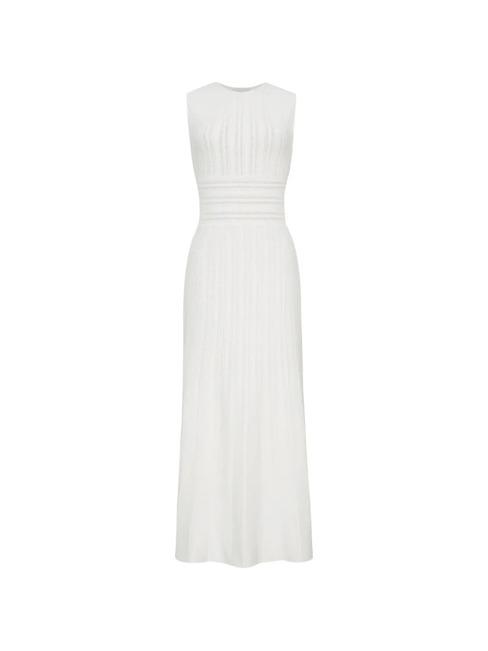 Adam Lippes Sloan pointelle-knit midi dress - Bianco