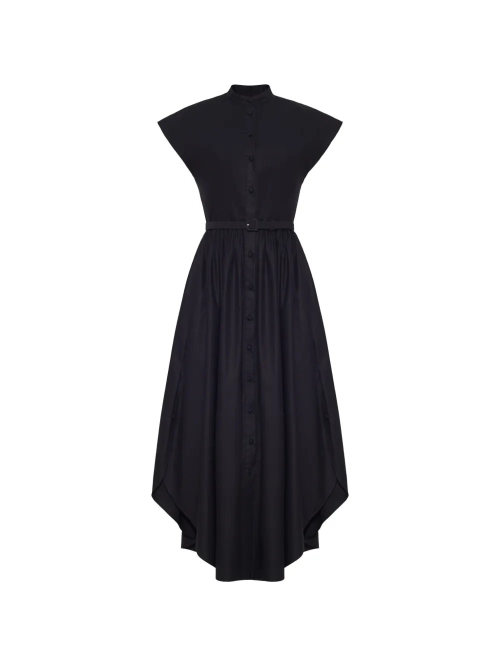 Adam Lippes Geneveive belted flared dress - Nero