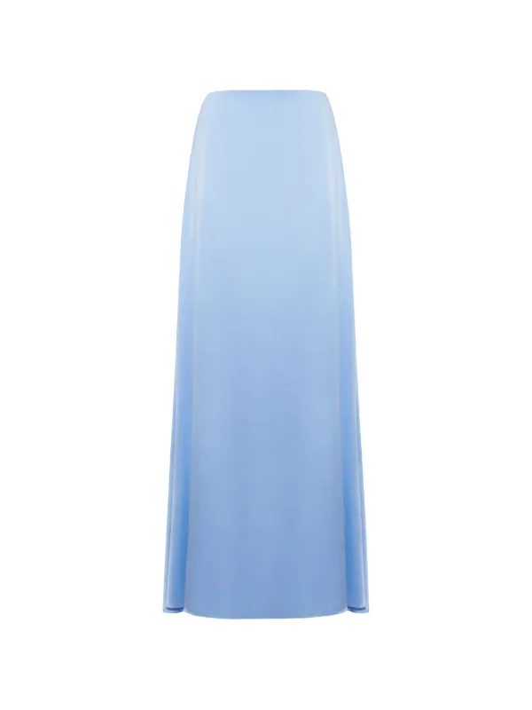 Adam Lippes Nova Silk Skirt in Blue