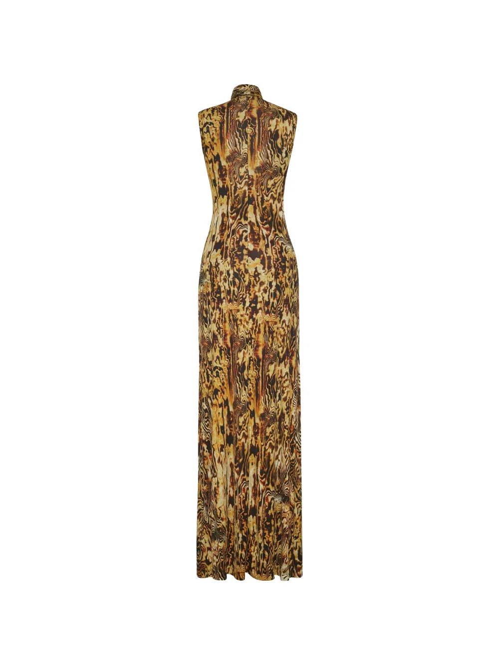 Adam Lippes Theo zijden maxi-jurk met abstracte print Beige
