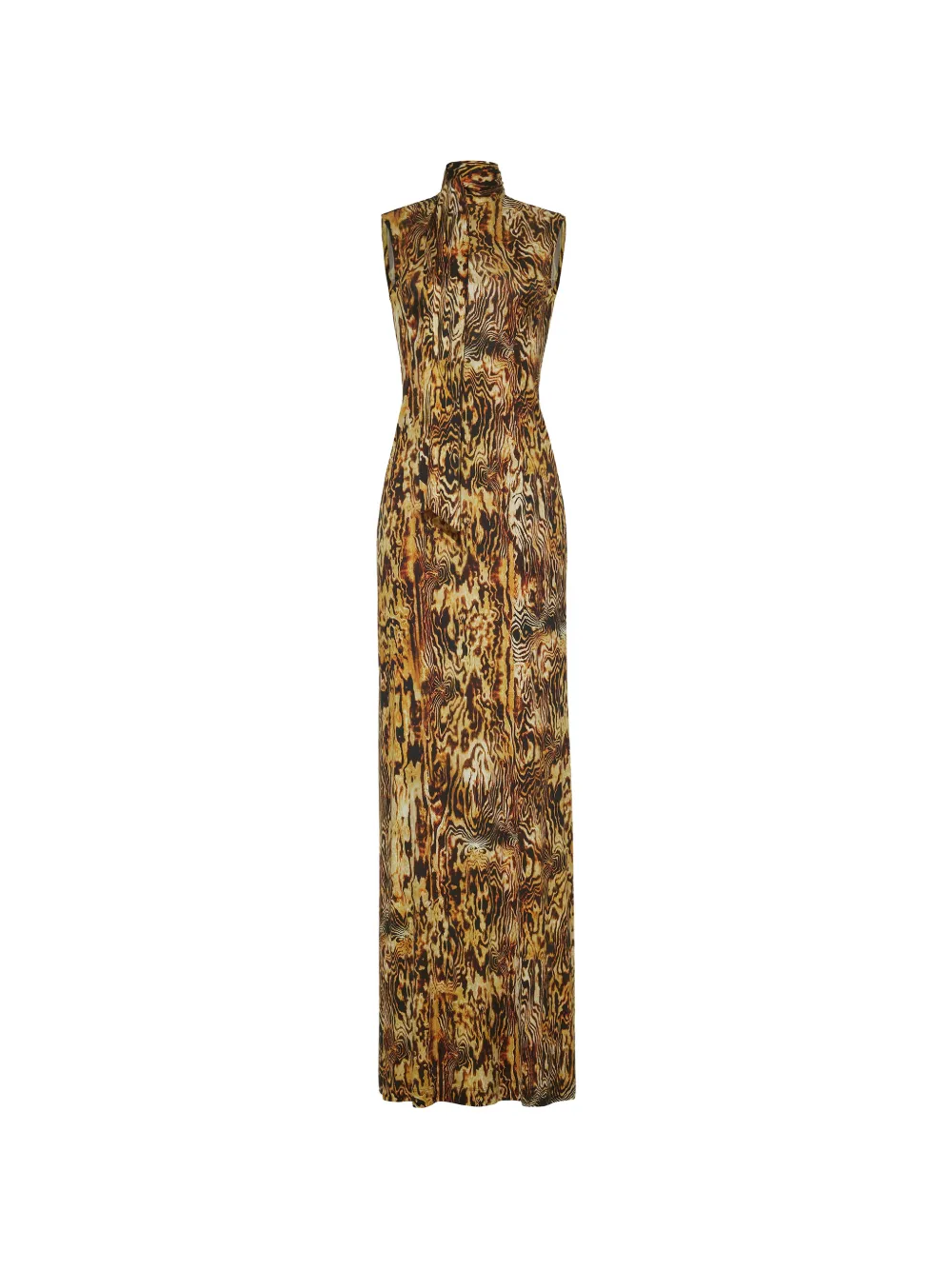 Adam Lippes Theo abstract-print silk maxi dress - Toni neutri