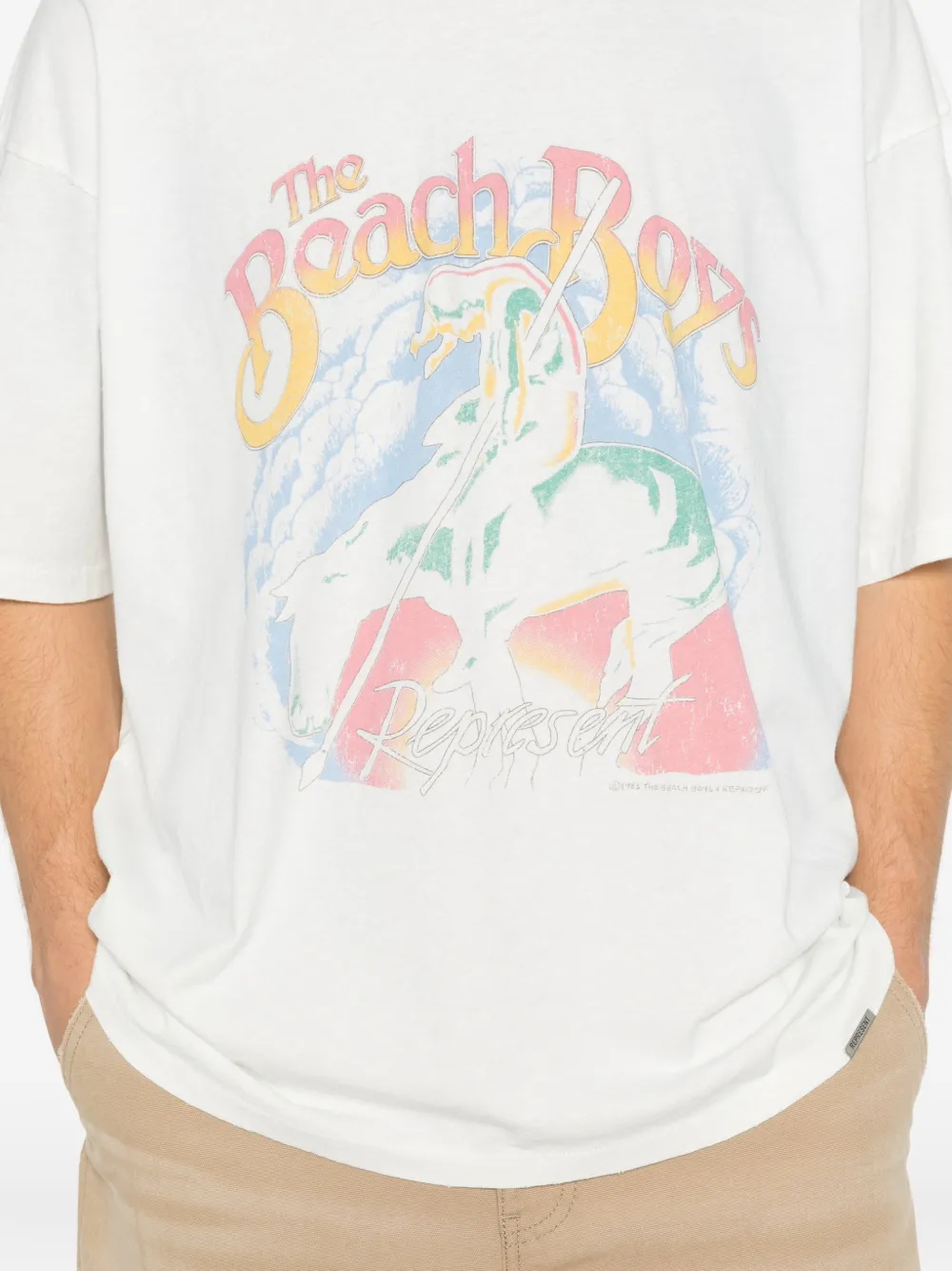 Represent T-shirt met grafische print Blauw