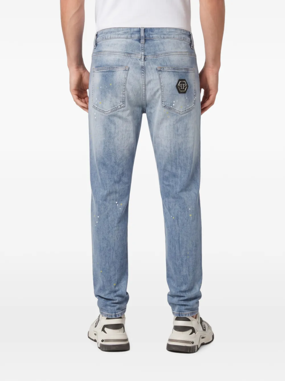 Philipp Plein New Basic jeans met toelopende pijpen Blauw