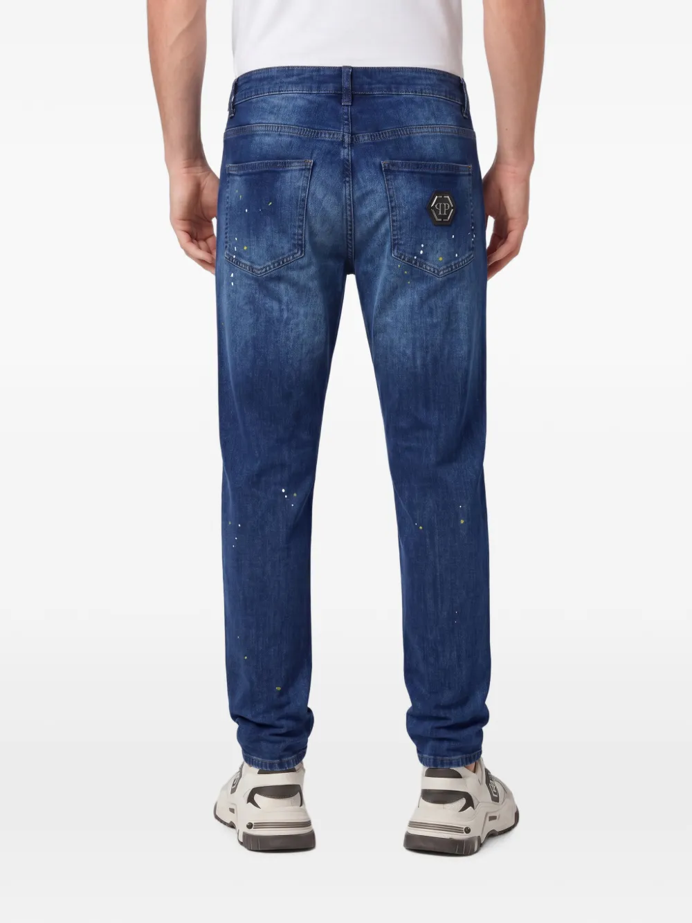Philipp Plein New Basic jeans met toelopende pijpen Blauw
