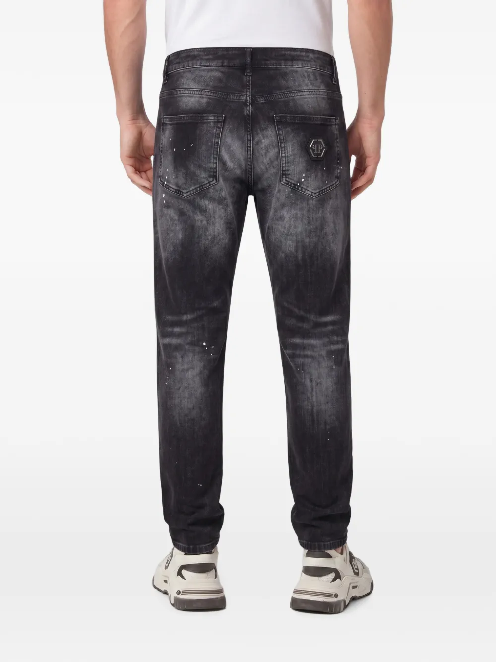 Philipp Plein New Basic jeans met toelopende pijpen Grijs