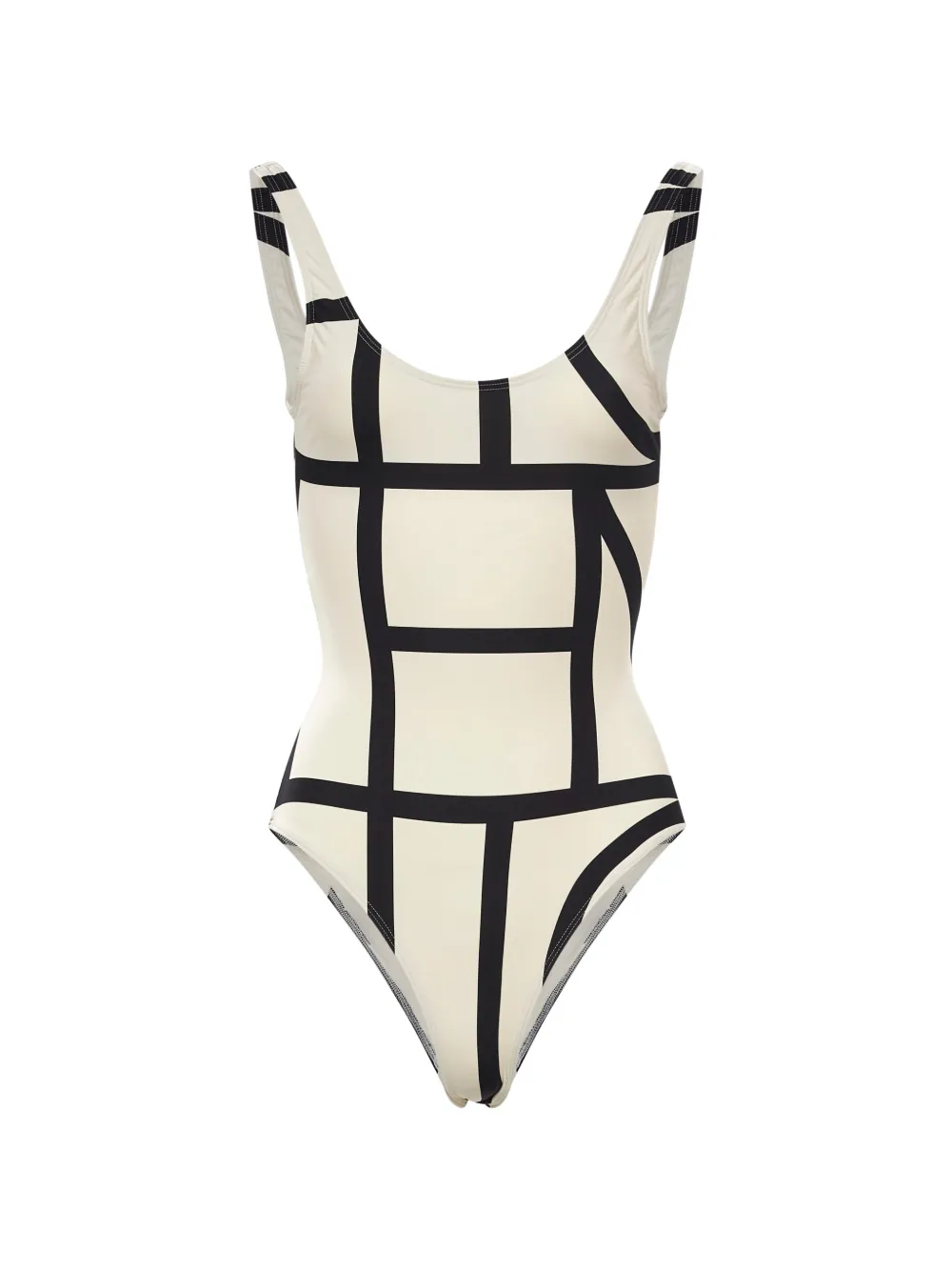 TOTEME monogram swimsuit tofu - Nude