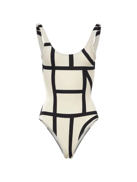 TOTEME monogram swimsuit tofu