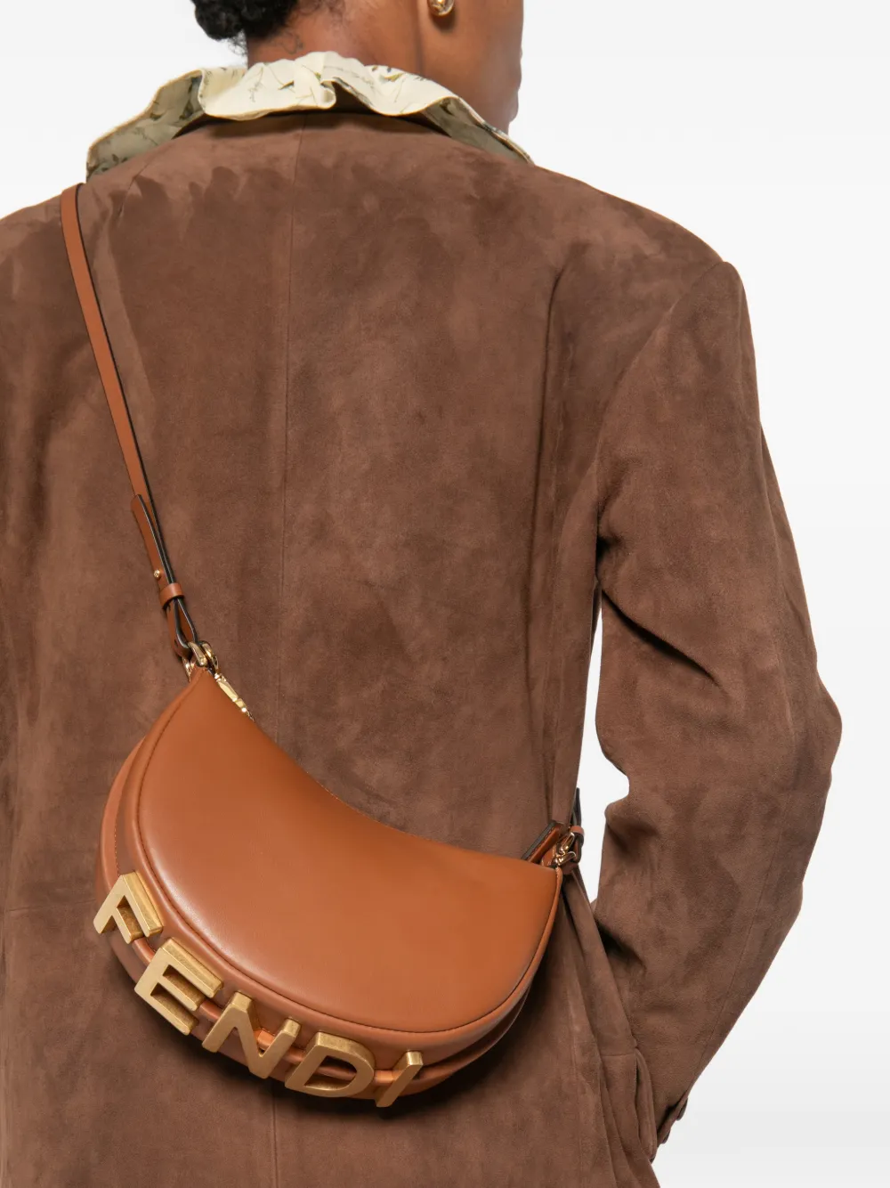 FENDI graphy mini-tas Bruin