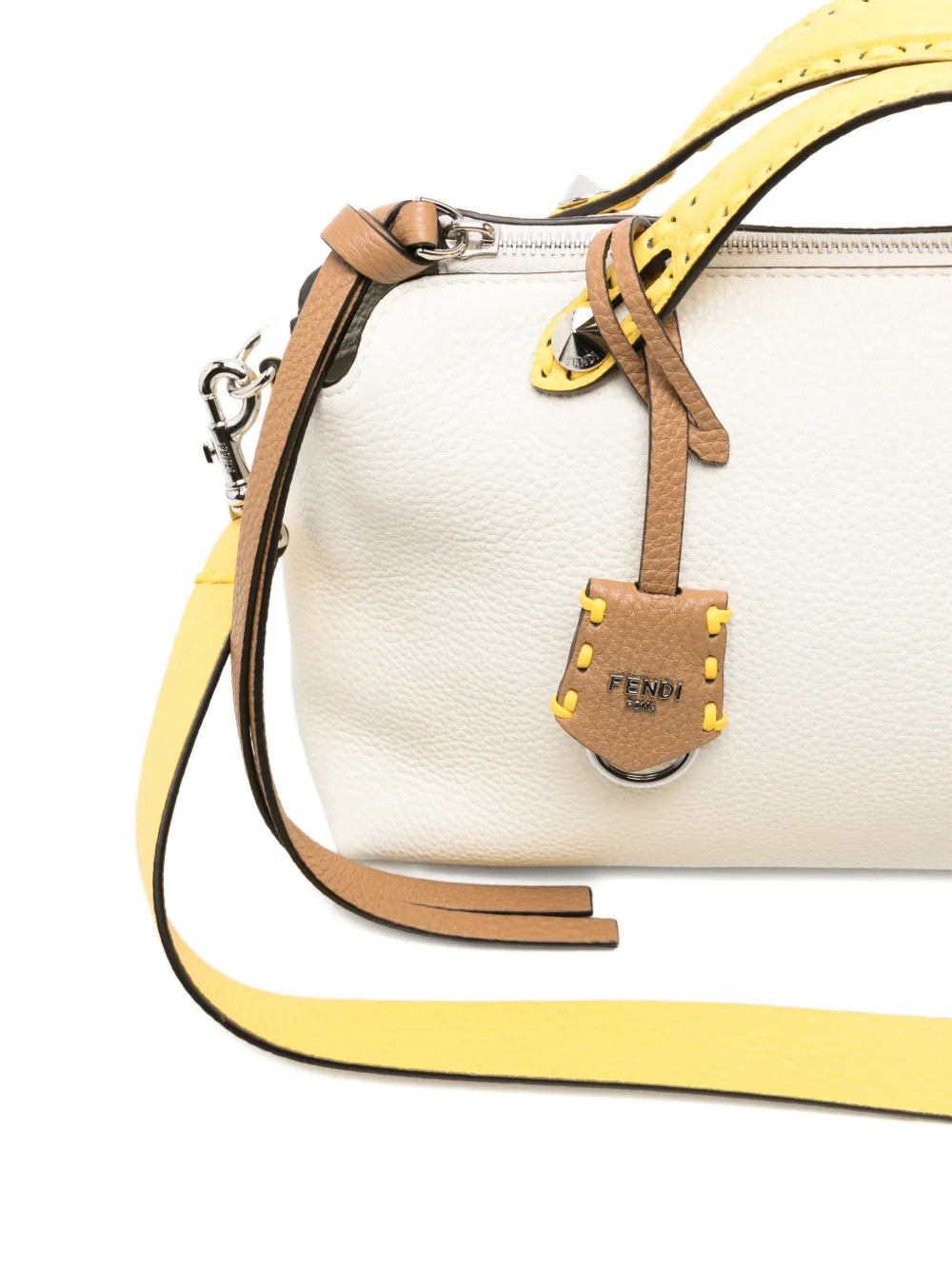 FENDI Medium By The Way Selleria leren shopper Wit
