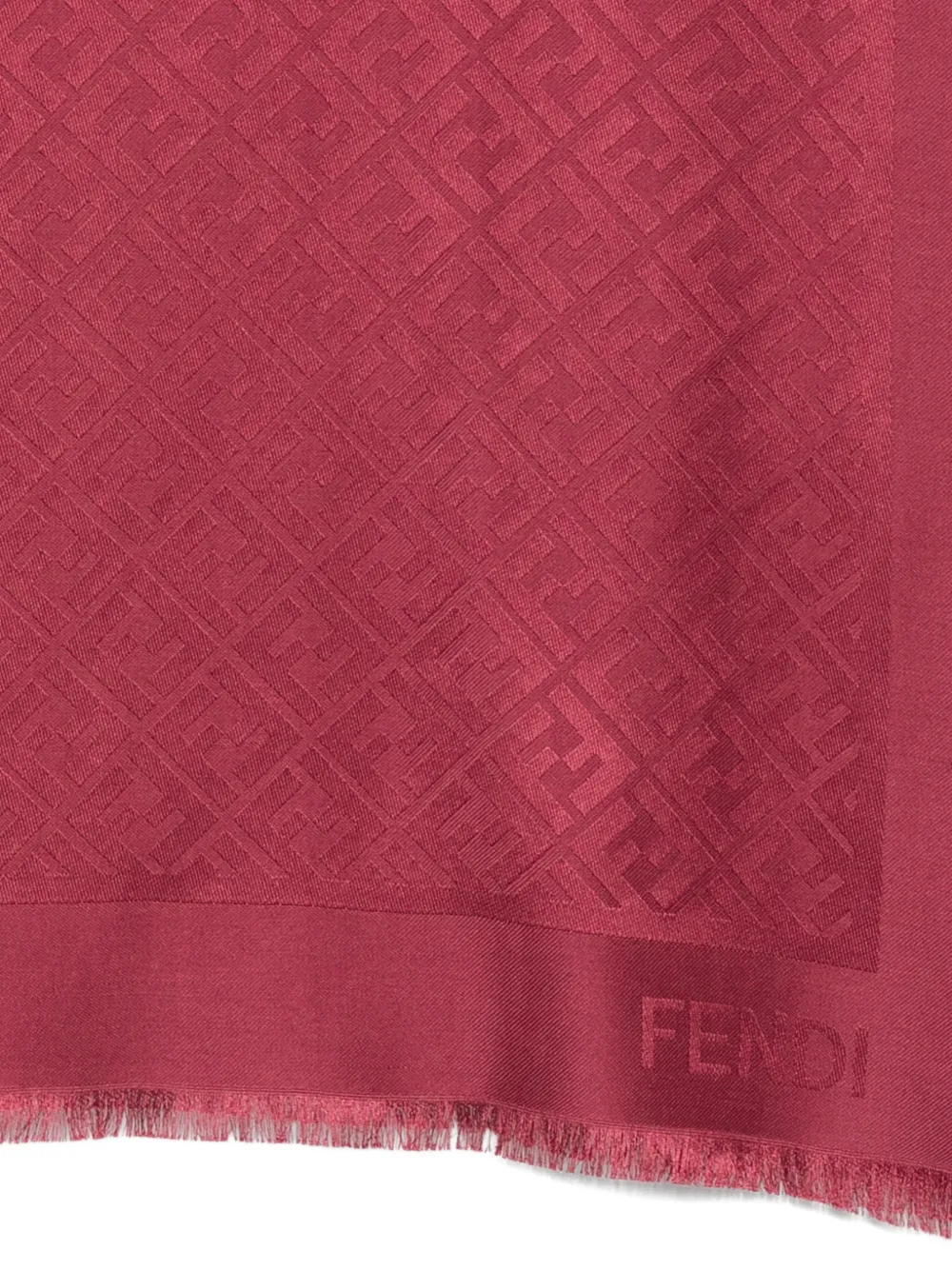 FENDI Sjaal met FF-jacquard Rood