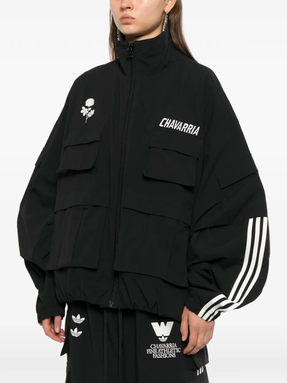 adidas zip-up jacket Zwart