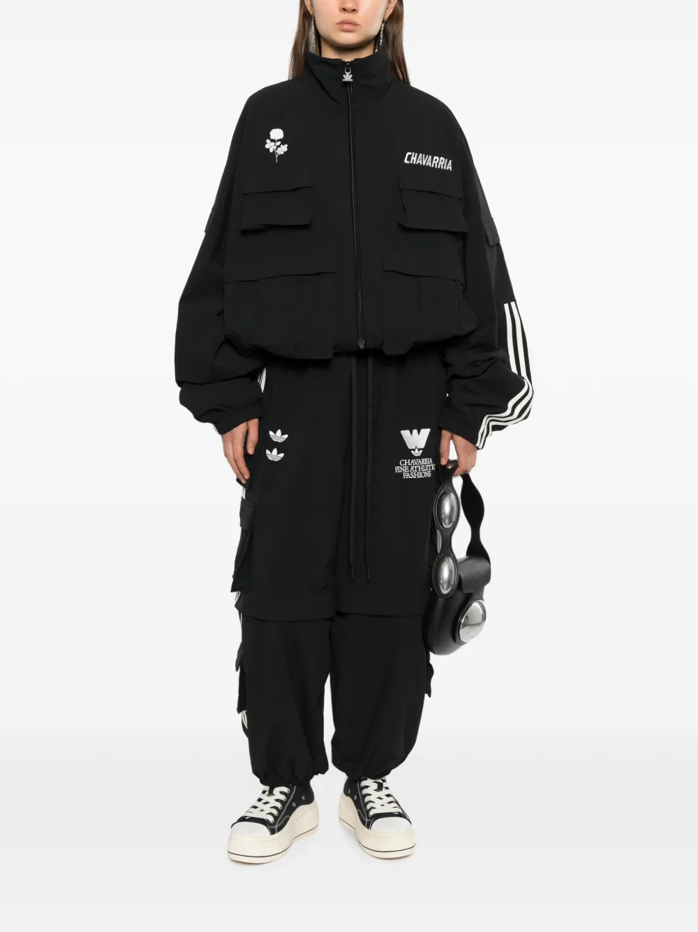 adidas zip-up jacket Zwart
