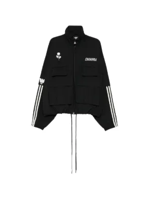 Adidas ジップアップ デニムジャケット | ブラック | FARFETCH JP