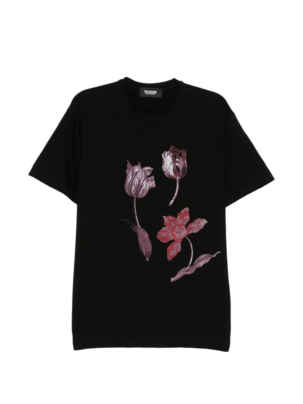 Yohji Yamamoto floral-print T-shirt - Nero