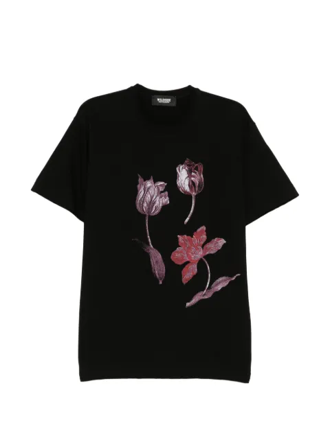 Yohji Yamamoto camiseta con estampado floral