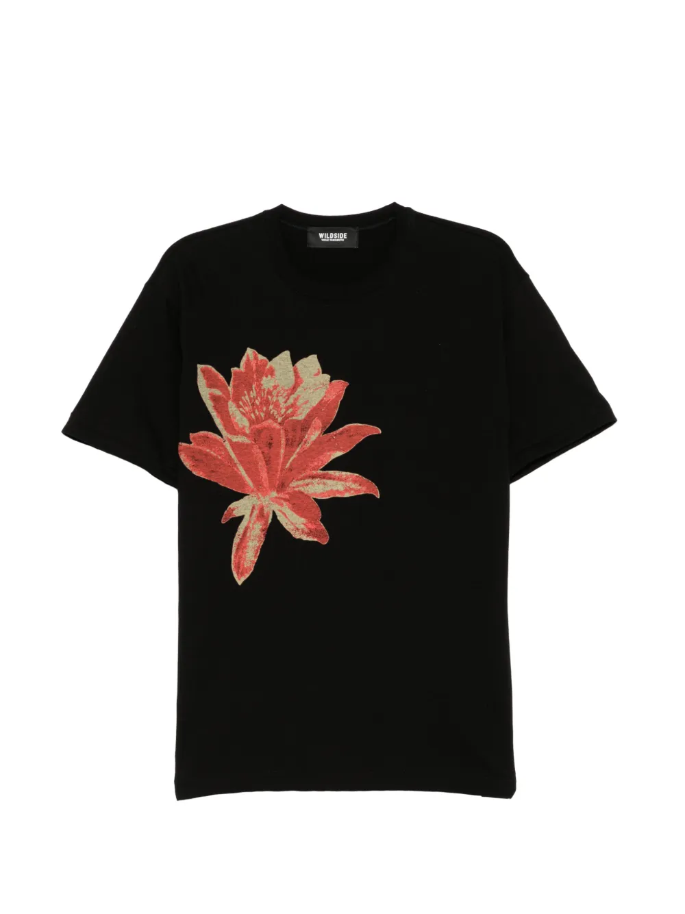 Yohji Yamamoto floral-print T-shirt - Nero