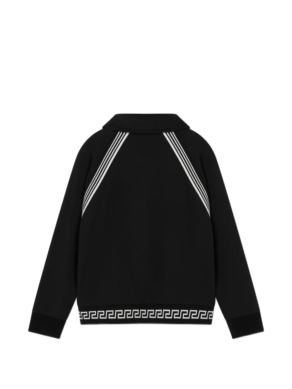 Versace Kids Katoenen-jersey sweater met rits Zwart