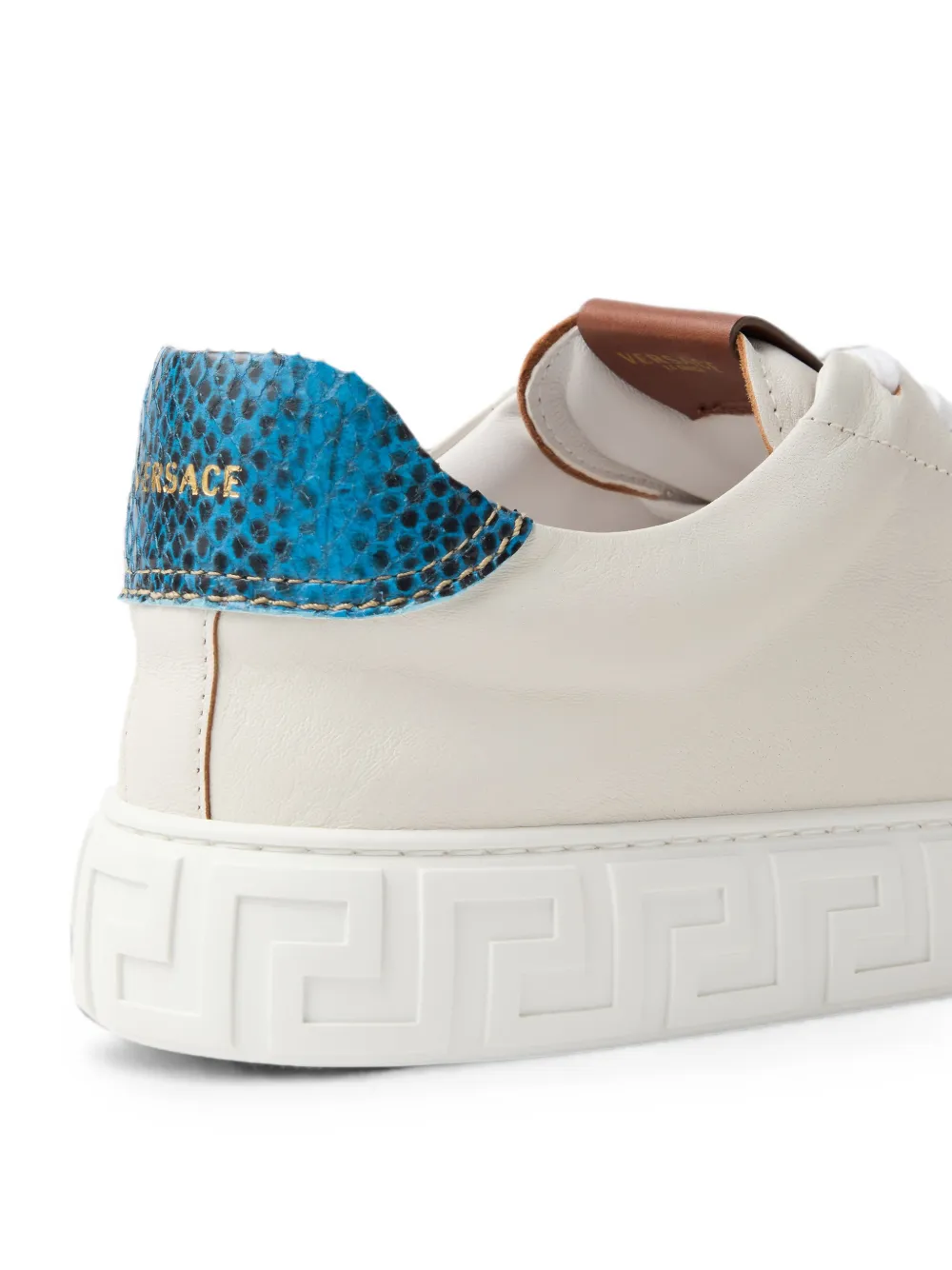 Versace Greca leren sneakers Wit