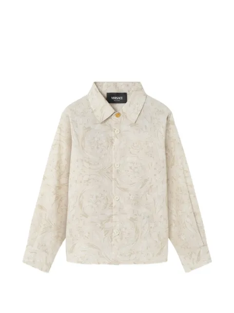 Versace Kids printed cotton-poplin shirt