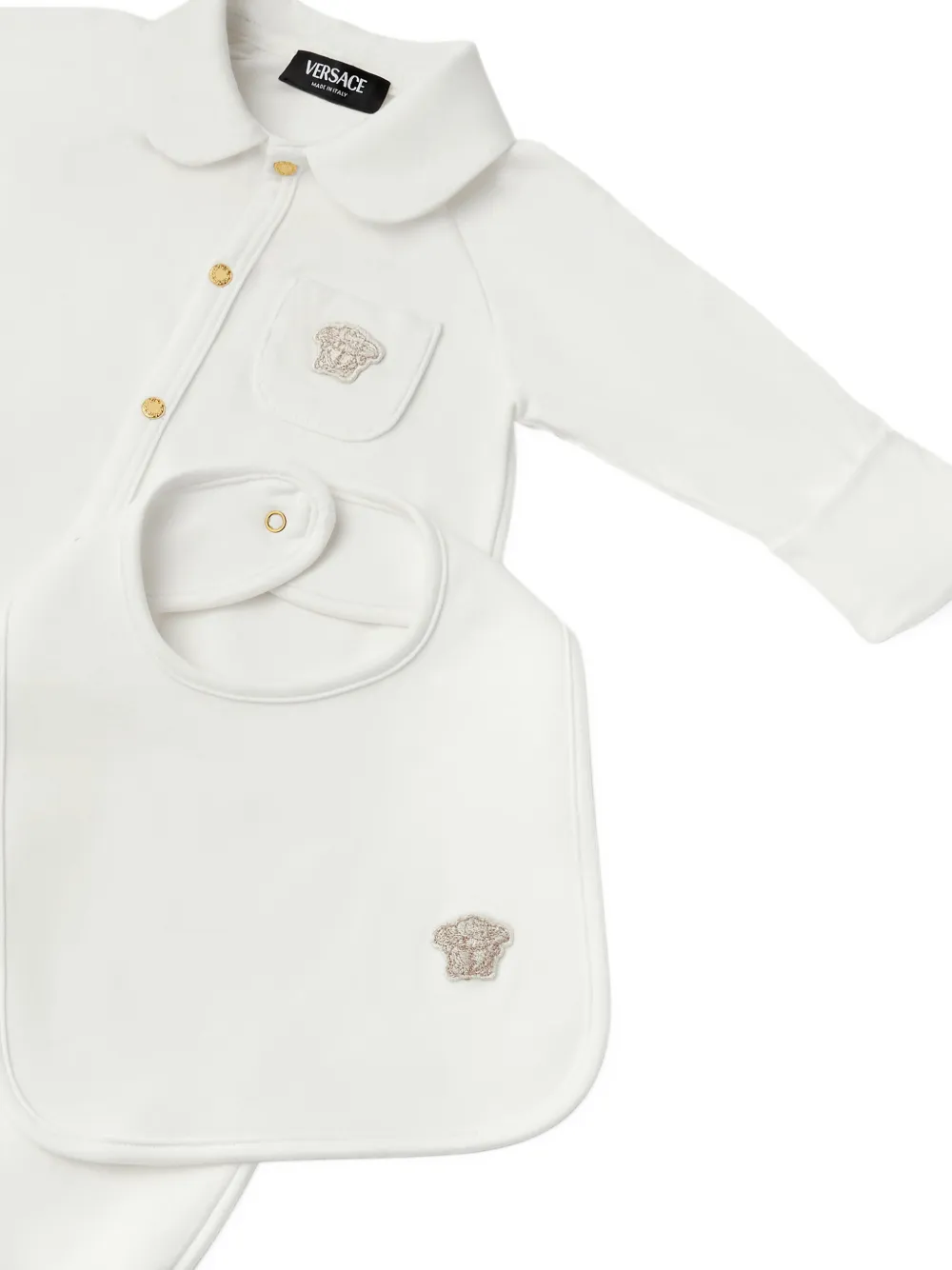 Versace Kids Katoenen jersey pyjama Wit