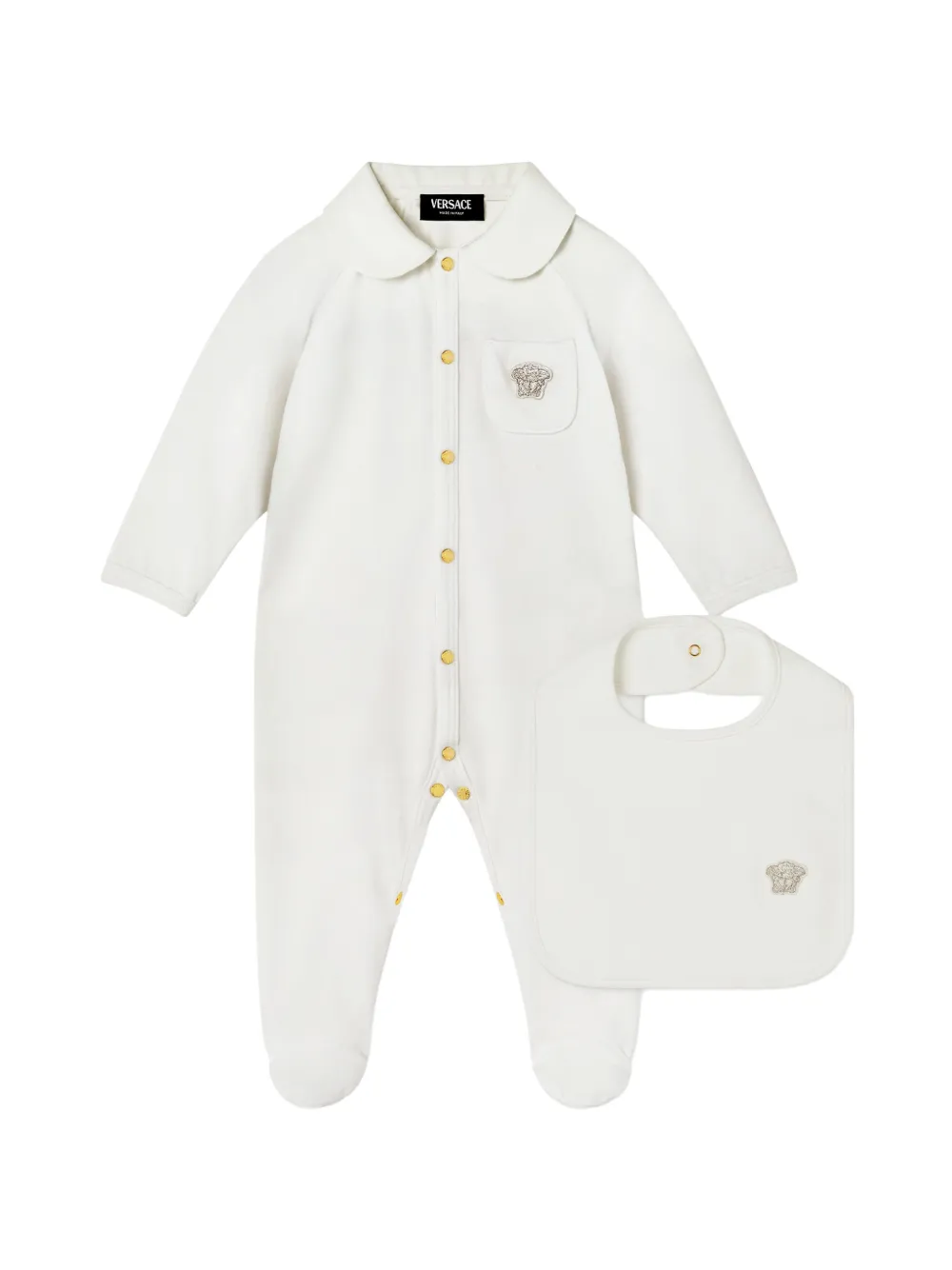 Versace Kids cotton-jersey sleepsuit set - Weiß