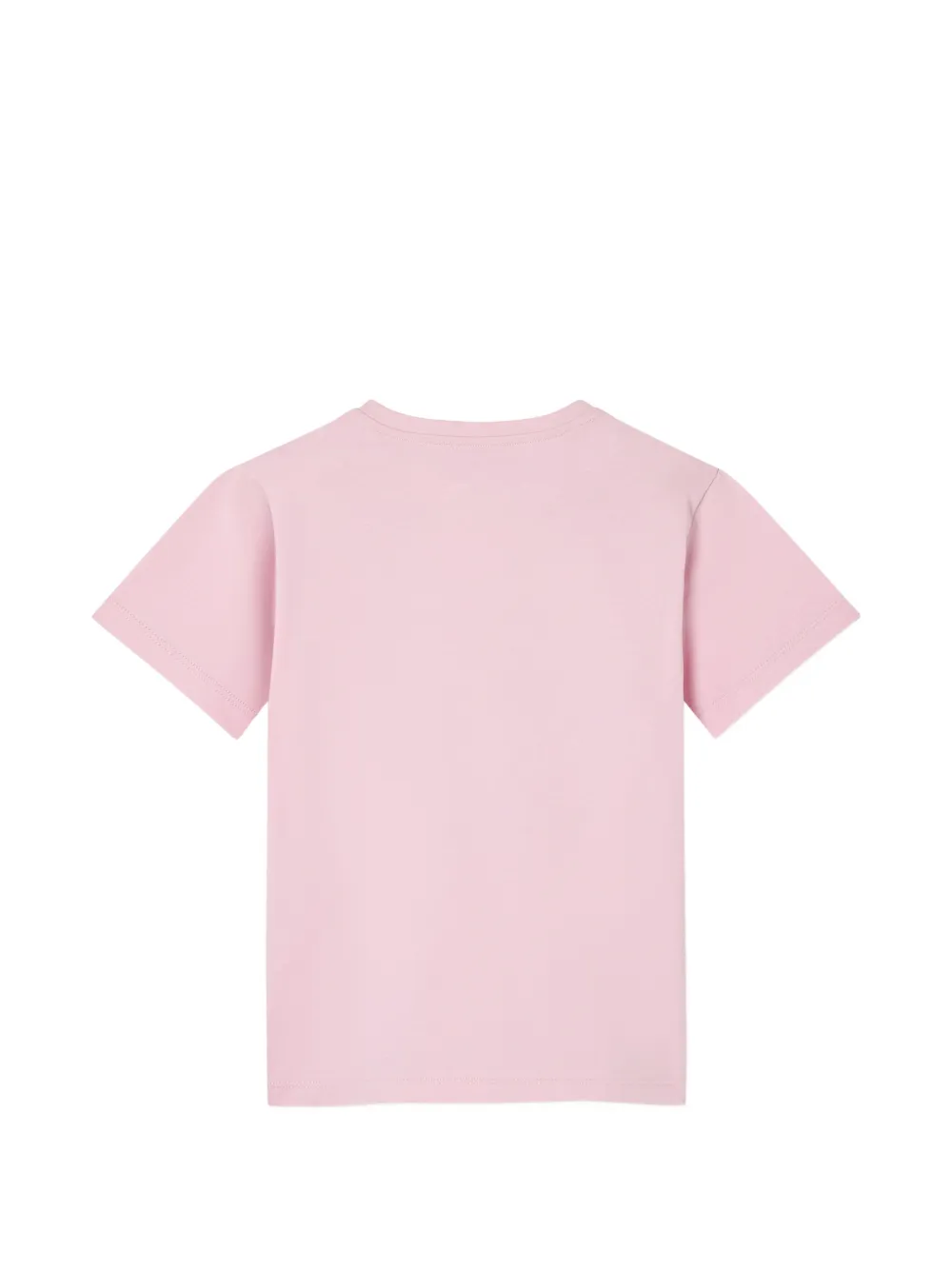 Versace Kids Katoenen-jersey T-shirt met verfraaiing en print Roze