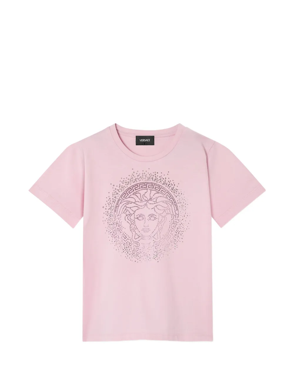 Versace Kids embellished printed cotton-jersey T-shirt - Rosa