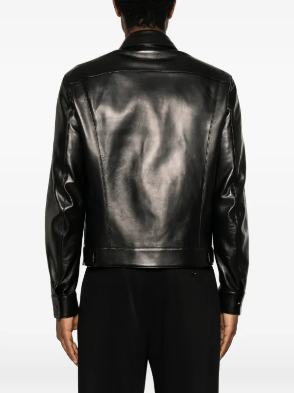 TOM FORD ジップアップ レザージャケット | ブラック | FARFETCH JP