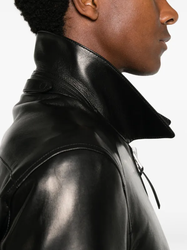 TOM FORD ジップアップ レザージャケット | ブラック | FARFETCH JP
