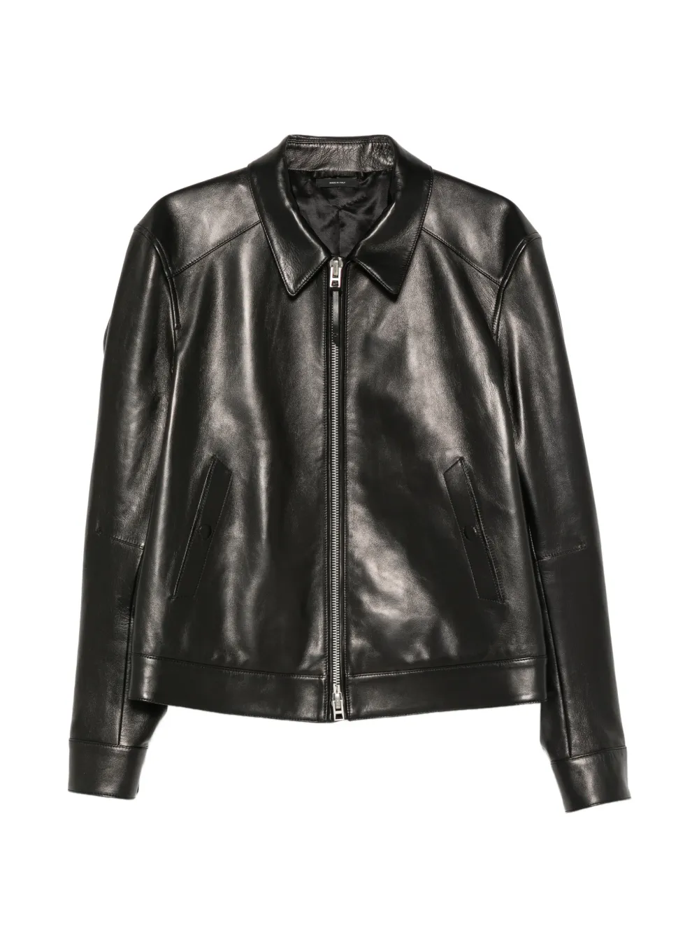 TOM FORD zip-up leather jacket - Nero