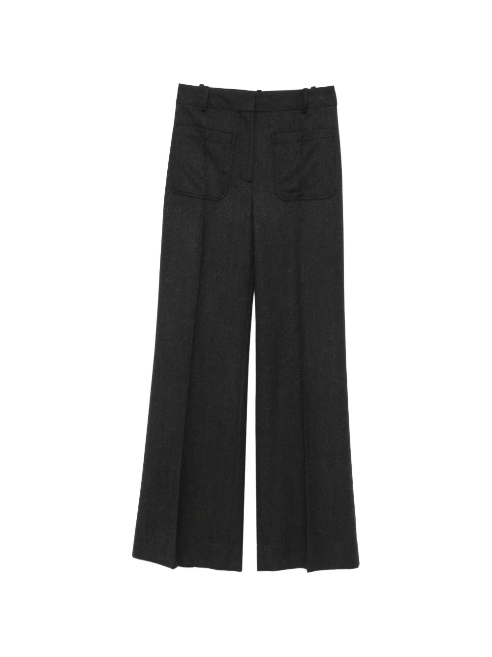 Victoria Beckham flannel wide-leg trousers - Grigio