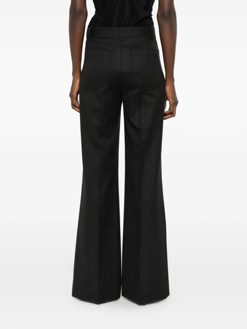 Victoria Beckham Broek met wijde pijpen Grijs
