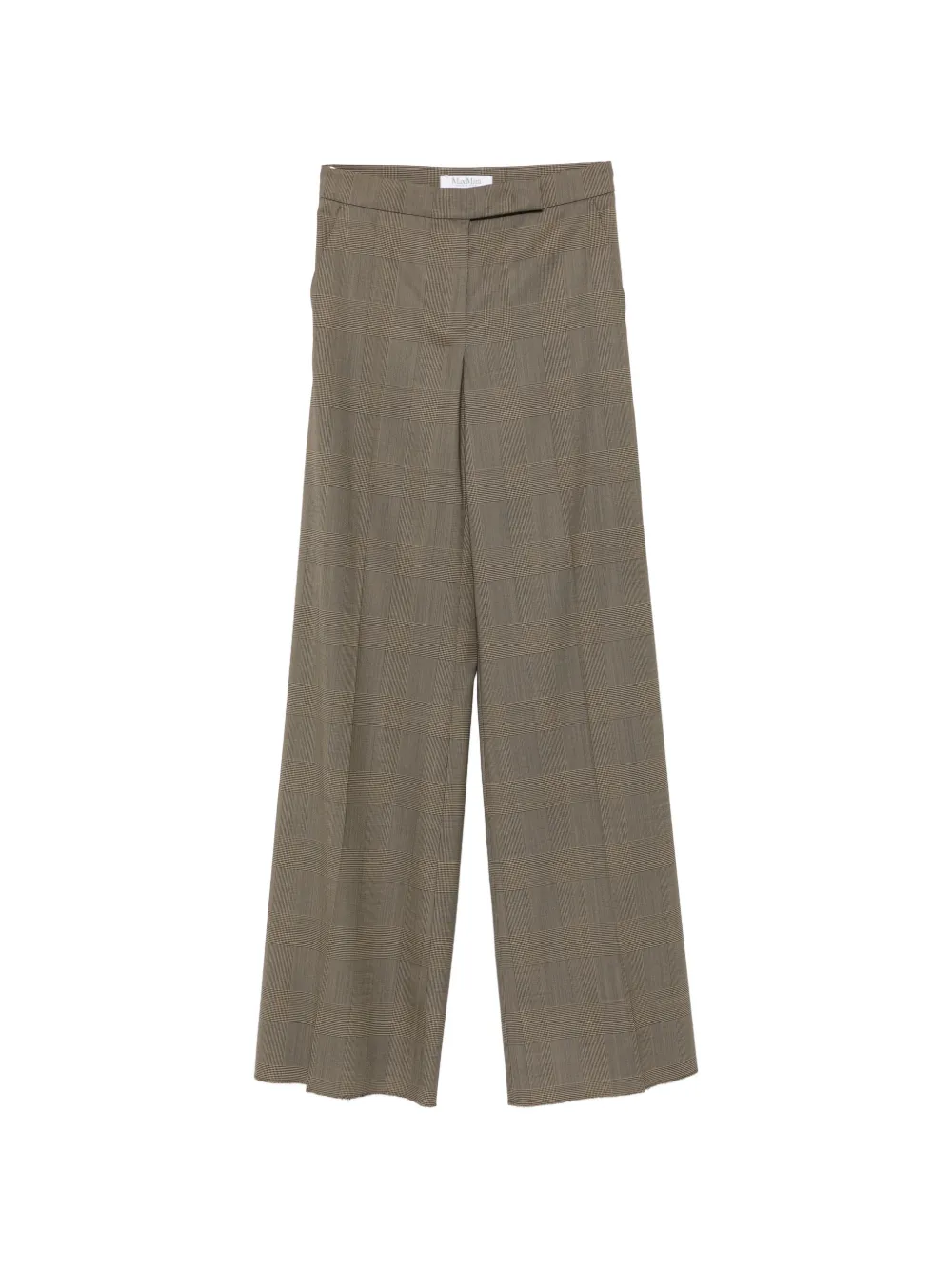 MAX MARA NETTO CHECK-PATTERN WIDE-LEG TROUSERS