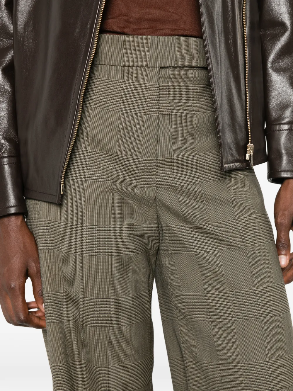 Max Mara Broek met wijde pijpen Groen