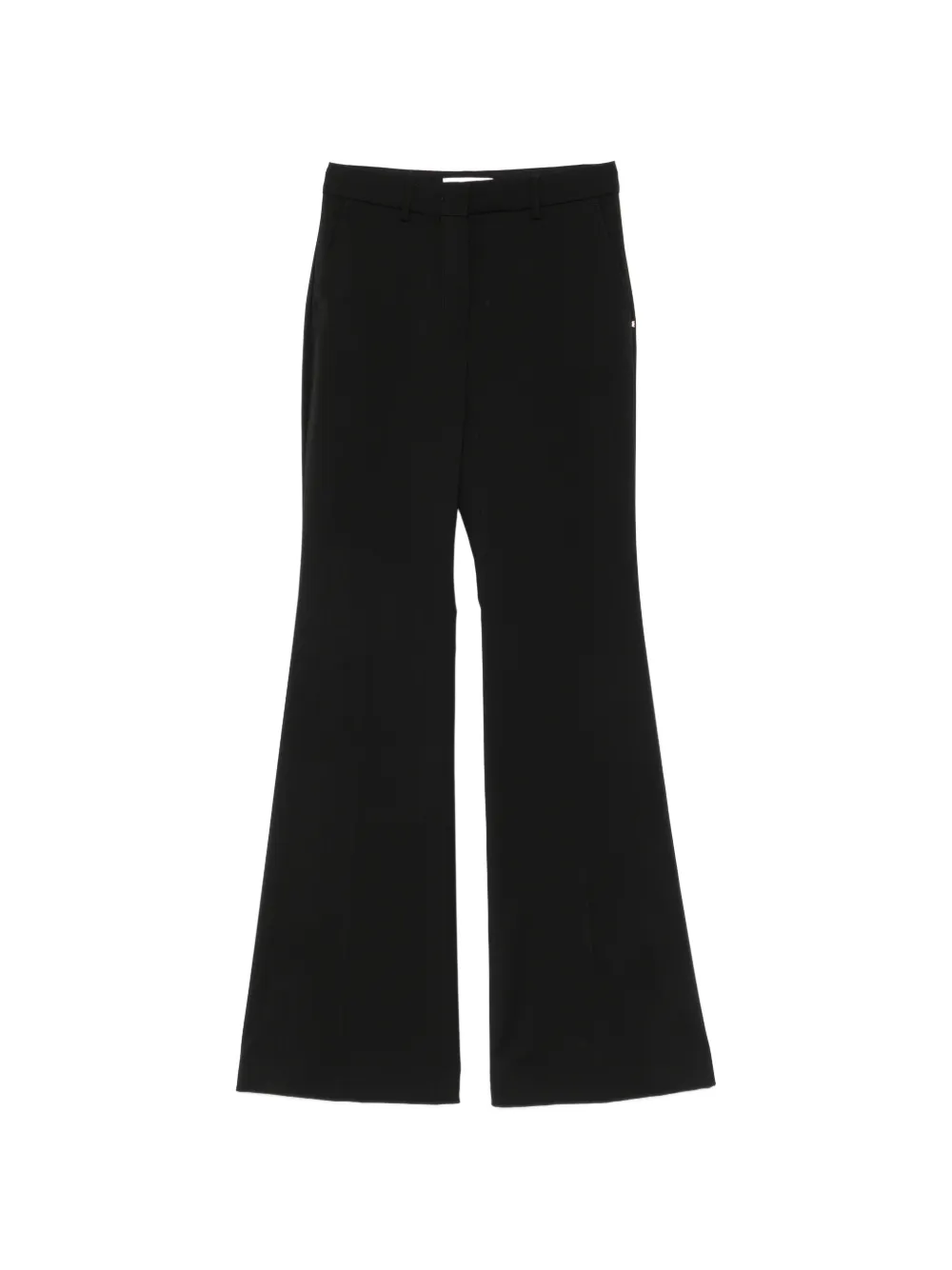 Sportmax Hangar pressed-crease flared trousers - Nero