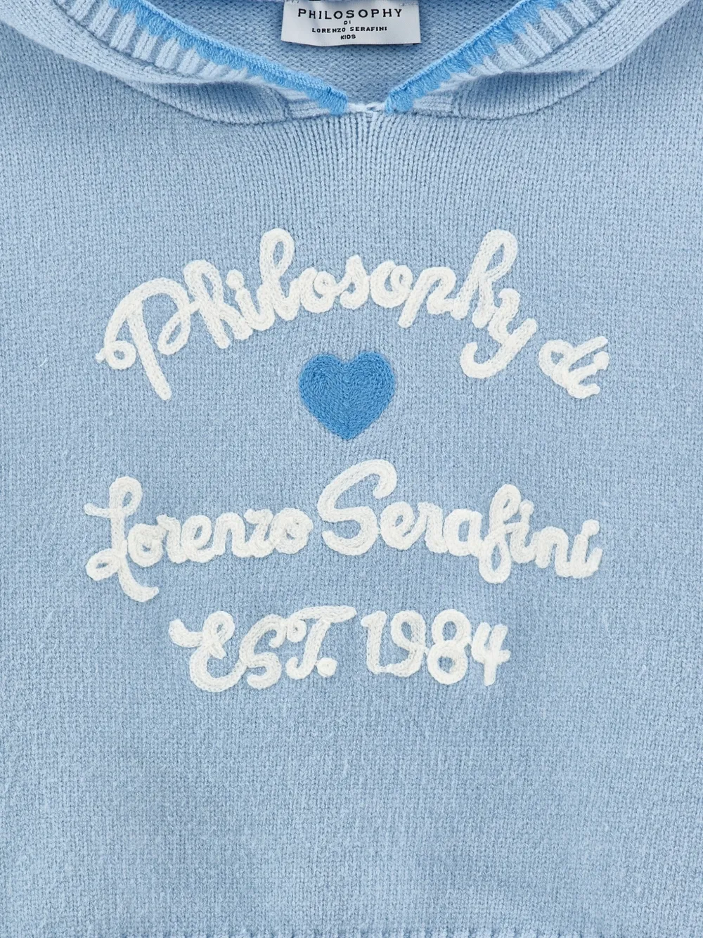 Philosophy Di Lorenzo Serafini Kids Trui met geborduurd logo en capuchon Blauw