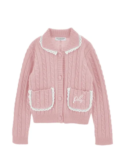 Philosophy Di Lorenzo Serafini Kids cárdigan con tejido de ochos