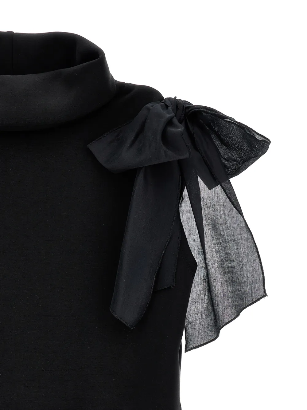 Philosophy Di Lorenzo Serafini Kids Mouwloze top met strikdetail Zwart