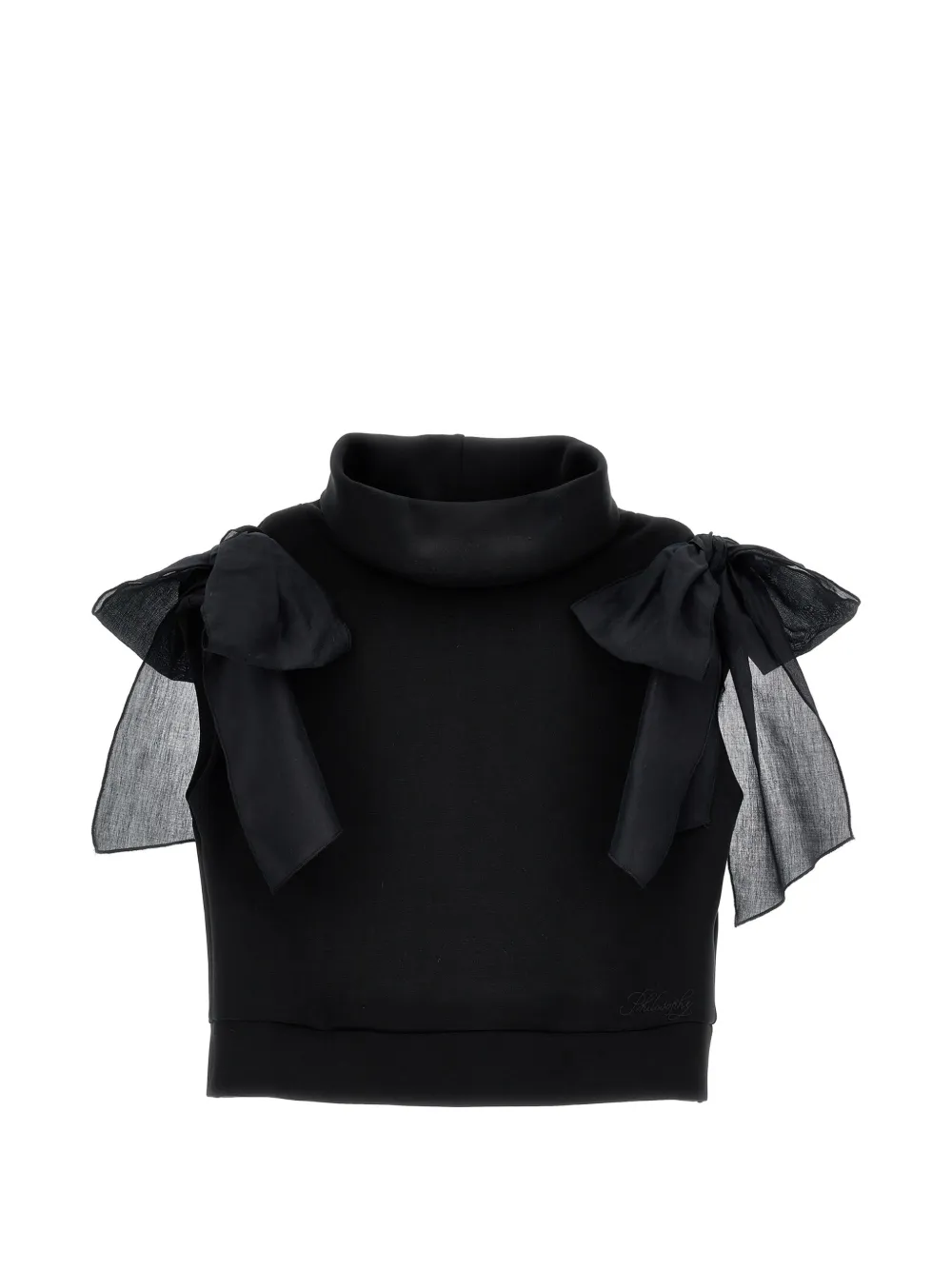 Philosophy Di Lorenzo Serafini Kids Top smanicato con fiocchi - Nero